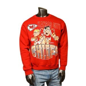 Vintage Flintstones & Kansas City Chiefs Crewneck